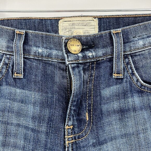 Current Elliot Stiletto Skinny Jeans Jodie Shredded Cotton Stretch Size 24 - Picture 4 of 10